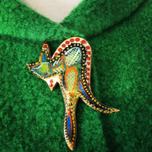 Load image into Gallery viewer, Brooch - Hand Painted Kangaroo