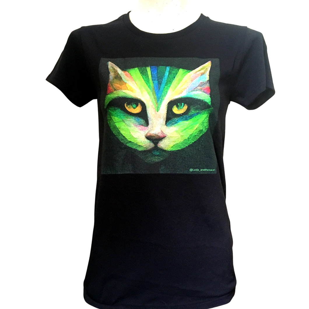 T-Shirt Green Cat