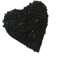 Load image into Gallery viewer, Black Heart Brooch
