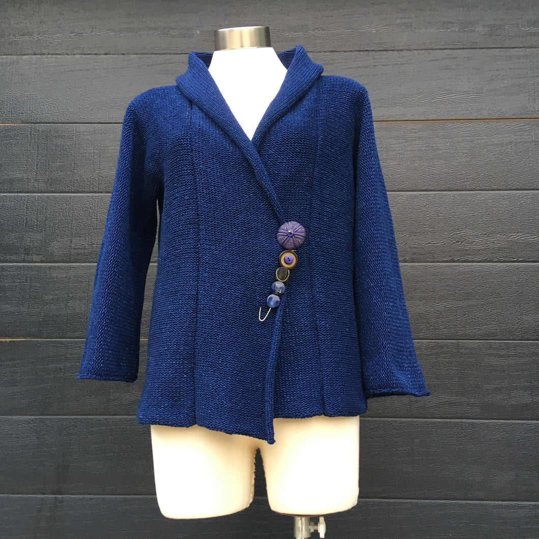 Jacket - Denim Knit Jacket- 