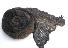 Load image into Gallery viewer, The Gossamer Scarf- Oranges Browns Yellows
