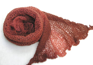 The Gossamer Scarf- Oranges Browns Yellows