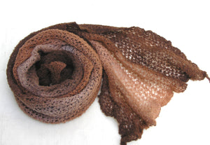 The Gossamer Scarf- Oranges Browns Yellows