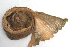 Load image into Gallery viewer, The Gossamer Scarf- Oranges Browns Yellows
