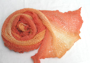 The Gossamer Scarf- Oranges Browns Yellows