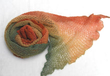 Load image into Gallery viewer, The Gossamer Scarf- Oranges Browns Yellows
