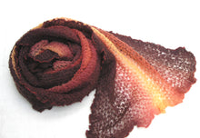 Load image into Gallery viewer, The Gossamer Scarf- Oranges Browns Yellows
