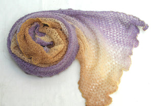 The Gossamer Scarf- Oranges Browns Yellows