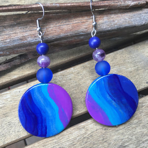 Earrings-Blues Purples